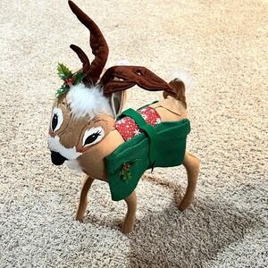 Annalee '88 Mobilitee Dolls Poseable Christmas Reindeer 23" Tall‎ Vintage #1970